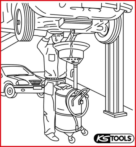 KS Tools Récupérateur d'huile usagée mobile