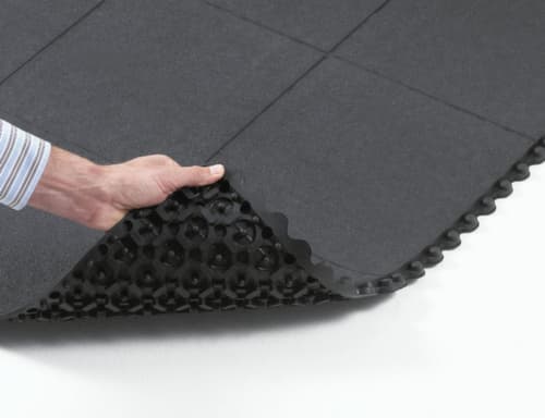 tapis de sol anti-fatigue Utrecht, dalle, longueur x largeur 910 x 910 mm
