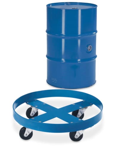 Chariot à tambour avec zone de chargement ouverte,pour fût en acier 1 x 200 litres ou fût en plastique 1 x 220 litres