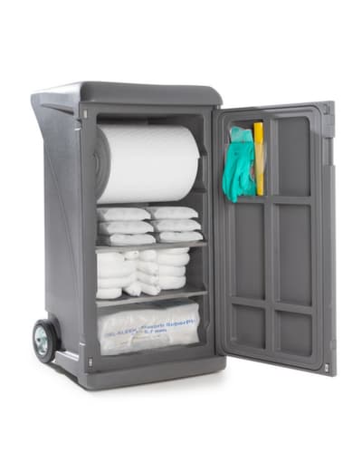 kit de secours situé dans le caddy DENSORB® pour contenir les fuites