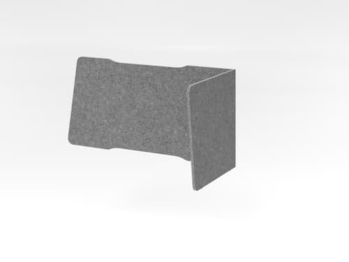 Cloison de table insonorisante, hauteur x largeur 605 x 1275 mm, paroi gris chiné