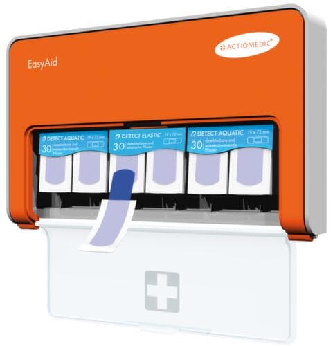 Distributeur de plâtre EasyAid DETECT avec 90 plâtres, pansement détectable