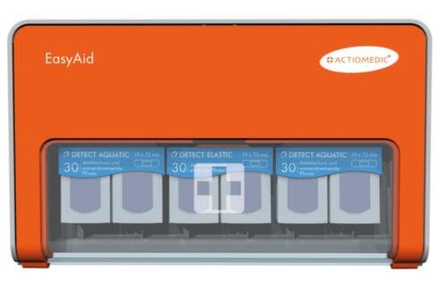 Distributeur de plâtre EasyAid DETECT avec 90 plâtres, pansement détectable