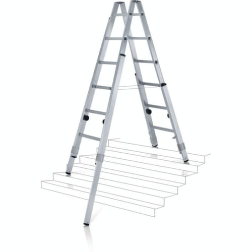 ZARGES Escabeau pour escaliers, 2 x 6 échelons