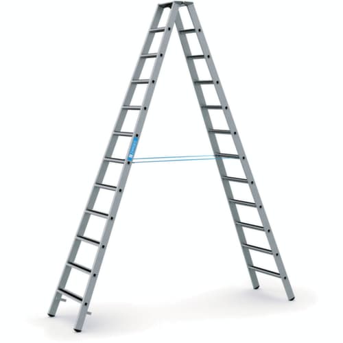 ZARGES Escabeau R13step B avec marches antidérapantes, 2 x 12 marches avec revêtement R13