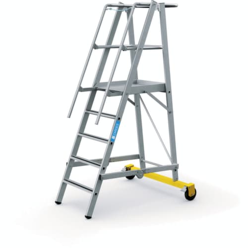 ZARGES Escabeau grande hauteur ZAP Safemaster Plus S roulant et pliable avec traverse