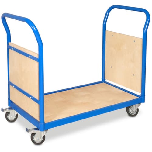 Chariot à double ridelle, force 250 kg, plateau longueur x largeur 950 x 445 mm