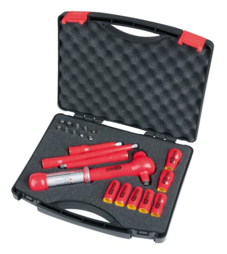 KS Tools Jeu de douilles 1/4" avec outils isolés