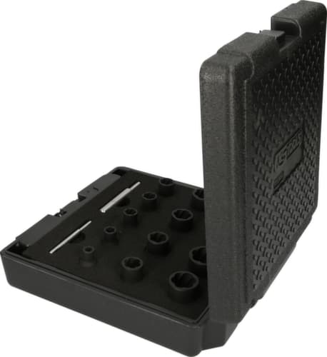 KS Tools Jeu de douilles électriques à profil spiralé 1/4"+1/2"