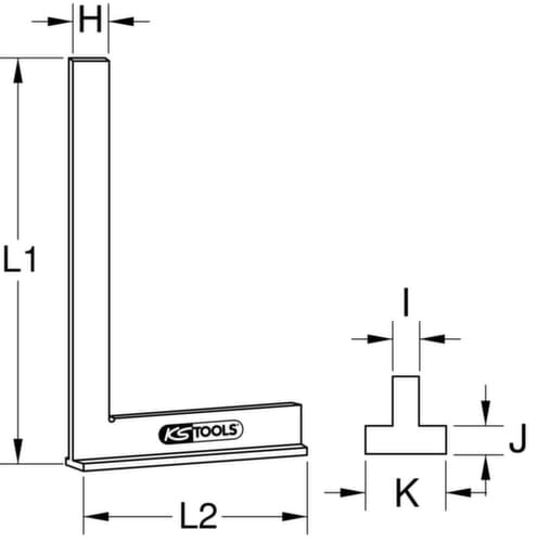 KS Tools Angle d'arrêt selon DIN 875/1