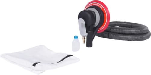 KS Tools Ponceuse excentrique à air comprimé pour le ponçage grossier avec aspiration des poussières.