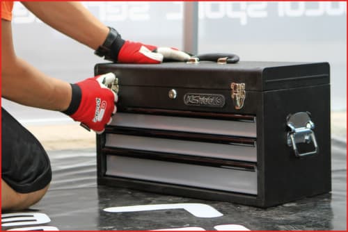 KS Tools Coffre à outils avec 3 tiroirs - noir