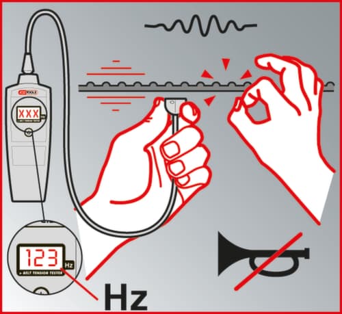 KS Tools Testeur électronique de tension de courroie HZ