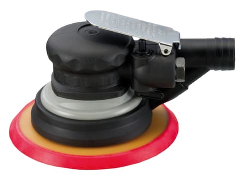 KS Tools Ponceuse excentrique à air comprimé pour le ponçage grossier avec aspiration des poussières.