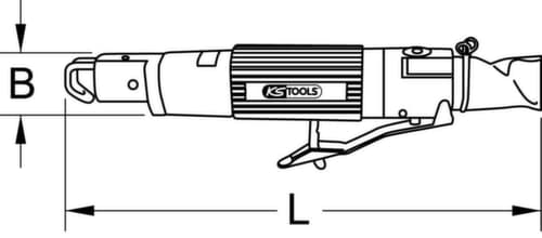 KS Tools SlimPOWER Mini Scie sauteuse à corps pneumatique