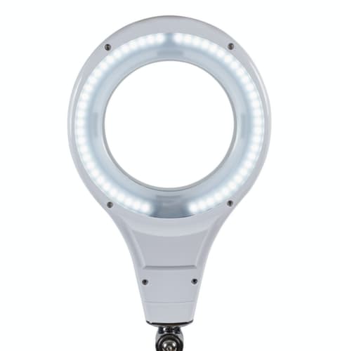 Lampe loupe à DEL MAULmakro, lumière blanc froid (blanc lumière du jour), blanc