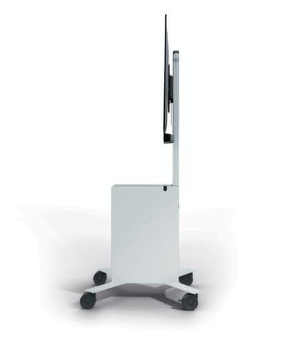 Durable table TV mobile COWORKSATION®, hauteur x largeur x profondeur 1292 x 572 x 574 mm