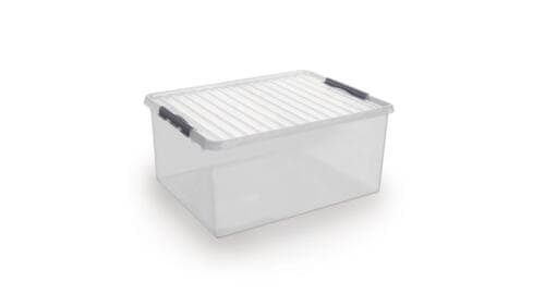 Conteneur de stockage ECO, transparent, capacité 120 l, couvercle