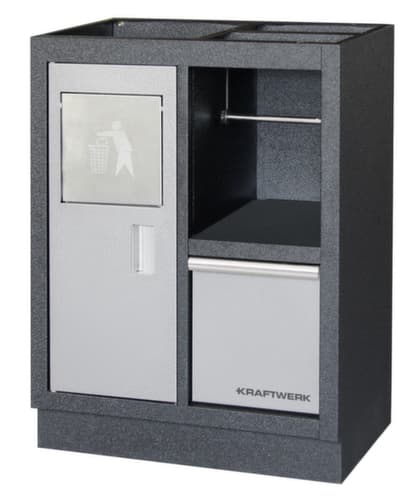 KRAFTWERK® Meuble bas MOBILIO avec poubelle et porte-papier