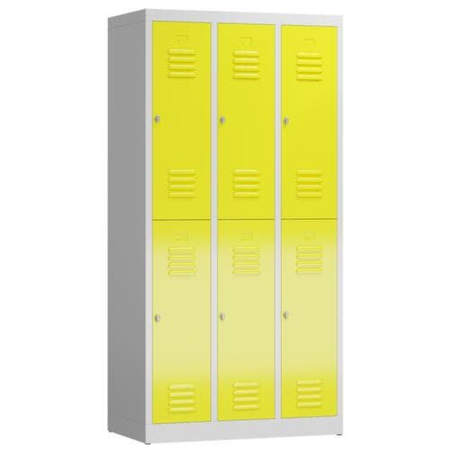 Armoire vestiaire à deux niveaux ClassiX, largeur de compartiment 290 mm
