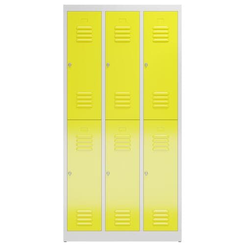 Armoire vestiaire à deux niveaux ClassiX, largeur de compartiment 290 mm