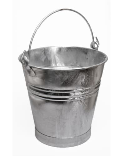 seau en tôle d'acier, capacité 14 l