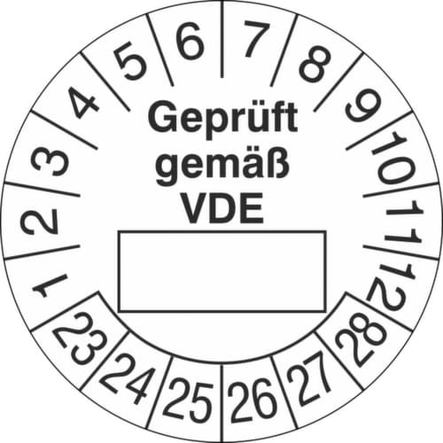 Plaquette de contrôle ronde sans couleur de l'année
