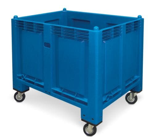 Grands conteneurs, capacité 550 l, bleu, 4 roulettes pivotantes