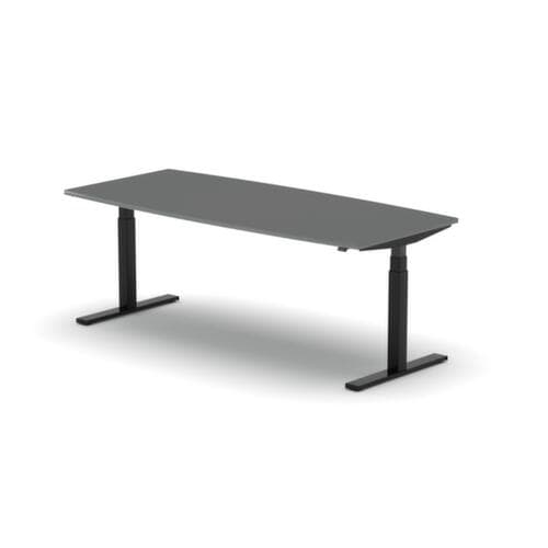 Nowy Styl Table de conférence hauteur réglable électriquement eModel 3.0, largeur x profondeur 2000 x 800 mm, panneau MS Slate
