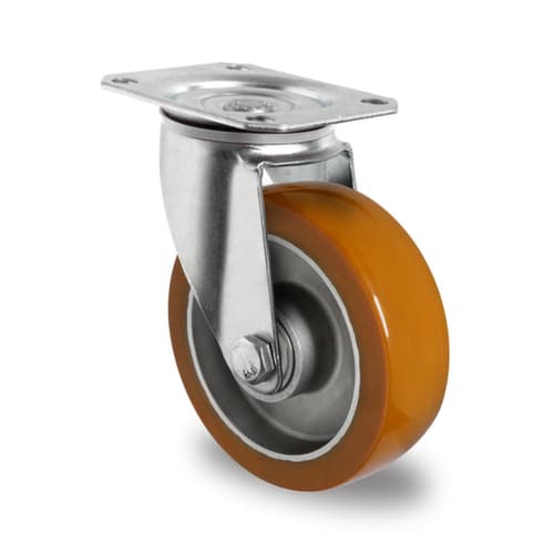 Cascoo Roulette pivotante, force 250 kg, polyuréthane bandage