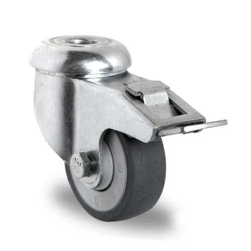 Cascoo Roulette pivotante avec trou de fixation et frein