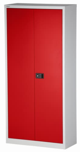 Bisley Armoire de classement Universal, 5 hauteurs des classeurs, gris clair/rouge cardinal