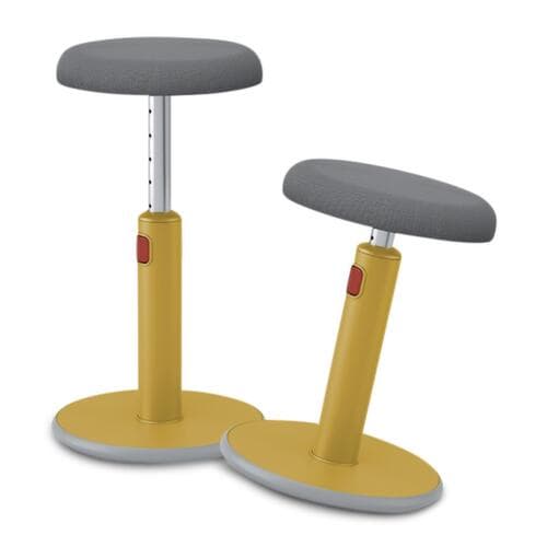 Leitz tabouret assis-debout Ergo Cosy Aktiv, assise gris, partie inférieure du pied antidérapante