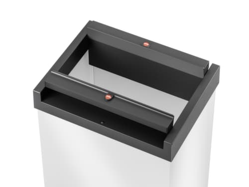 Hailo Poubelle Big-Box Swing L avec couvercle oscillant à fermeture automatique, 35 l, blanc