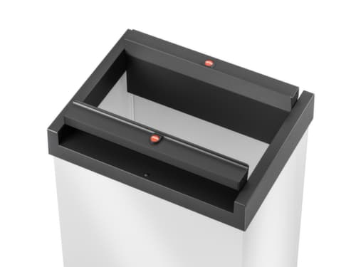 Hailo Poubelle Big-Box Swing XL avec couvercle oscillant à fermeture automatique, 52 l, blanc
