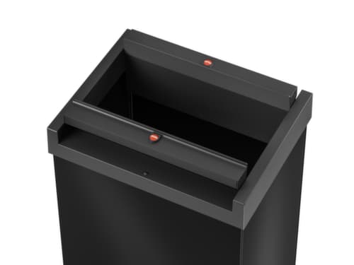 Hailo Poubelle Big-Box Swing XL avec couvercle oscillant à fermeture automatique, 52 l, noir
