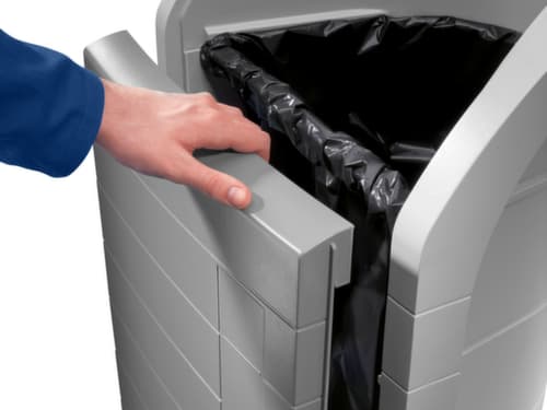 Hailo Collecteur de recyclage, 120 l, couvercle gris