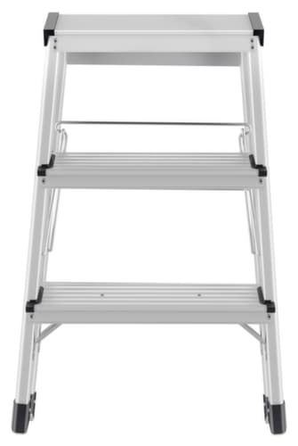 Hailo Marches pliantes D60 StandardLine en aluminium des deux côtés, hauteur d’estrade 600 mm