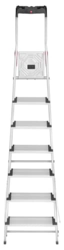 Hailo Escabeau industriel utilisation un côté ComfortLine L80 avec marches XXL, 7 marches en tôle striée ultra profondes