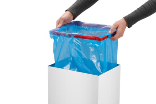 Hailo Poubelle Big-Box Swing XL avec couvercle oscillant à fermeture automatique, 52 l, blanc