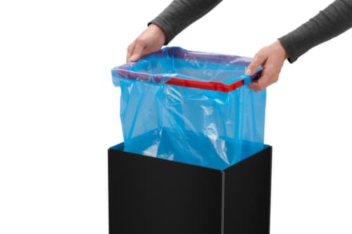Hailo Poubelle Big-Box Swing XL avec couvercle oscillant à fermeture automatique, 52 l, noir