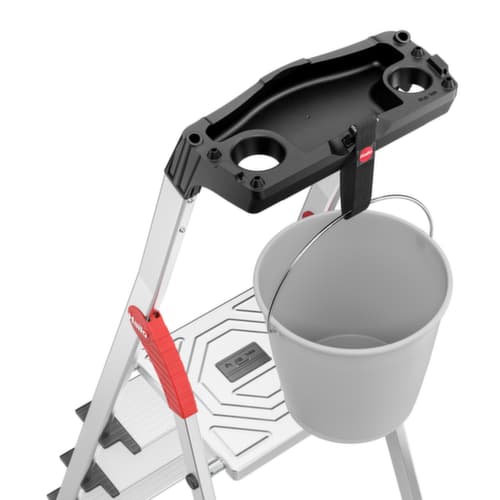 Hailo Escabeau industriel utilisation un côté ComfortLine L80 avec marches XXL, 6 marches en tôle striée ultra profondes
