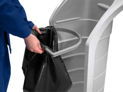 Hailo Collecteur de recyclage, 120 l, couvercle gris