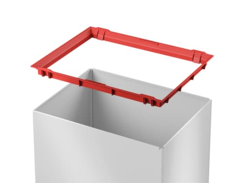 Hailo Poubelle Big-Box Swing XL avec couvercle oscillant à fermeture automatique, 52 l, blanc