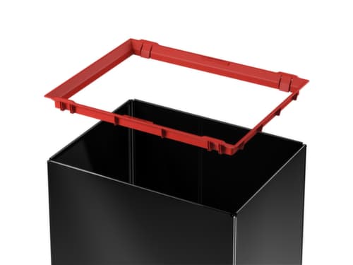 Hailo Poubelle Big-Box Swing XL avec couvercle oscillant à fermeture automatique, 52 l, noir