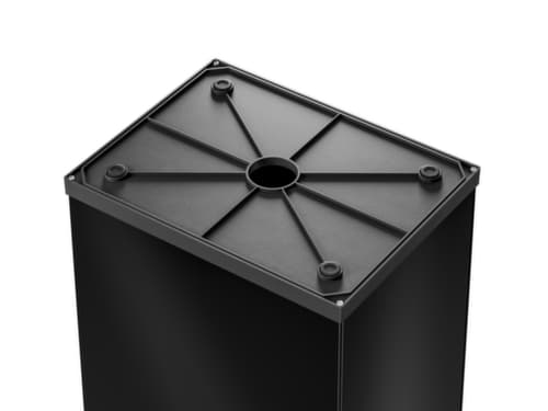 Hailo Poubelle Big-Box Swing XL avec couvercle oscillant à fermeture automatique, 52 l, noir