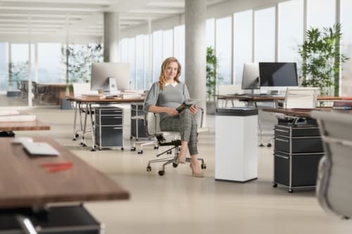 Hailo Poubelle Big-Box Swing XL avec couvercle oscillant à fermeture automatique, 52 l, blanc