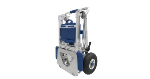 Diable monte-escaliers électrique ERGO®, force 170 kg, largeur de pelle 380 mm, bandage caoutchouc plein