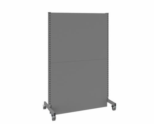cloison acoustique démontable Mobil, hauteur x largeur 2000 x 1250 mm, paroi RAL7037 gris poussière