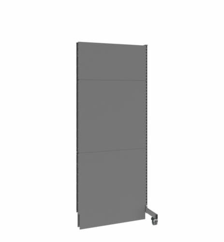 cloison acoustique démontable Mobil élément d'extension, hauteur x largeur 2500 x 1000 mm, paroi RAL7037 gris poussière